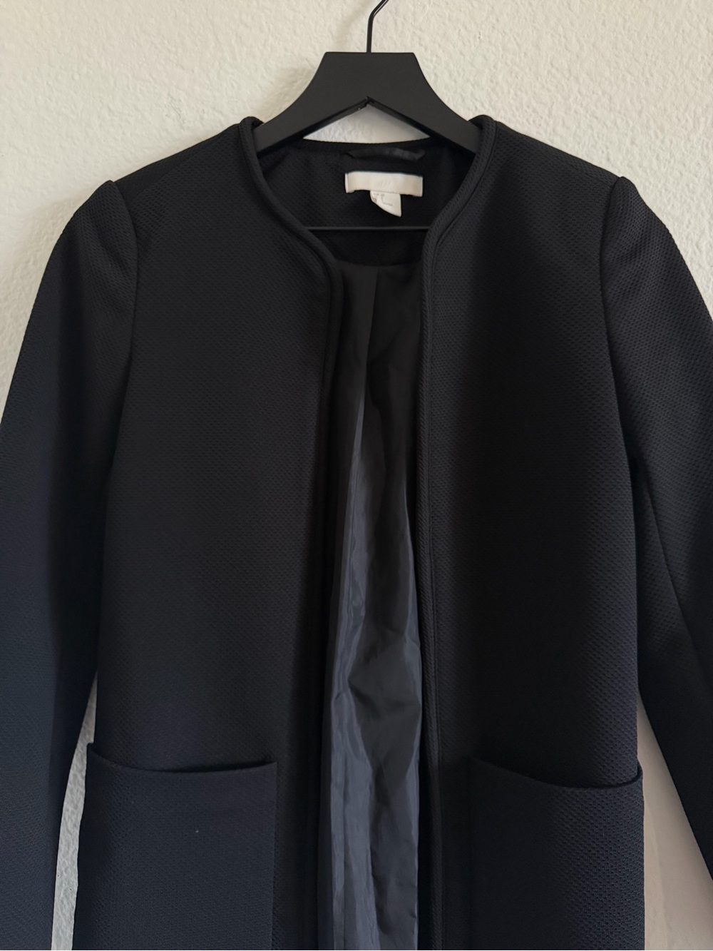 H&M Collarless Open-Front Blazer Jacket - Picture 3 of 7